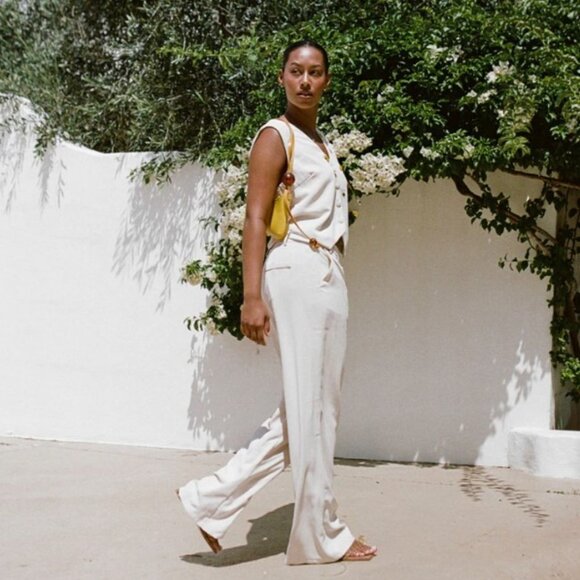 SABO SKIRT REMI PANT AND TOP SET - VANILLA BEIGE NWT SIZE MEDIUM - Picture 3 of 6